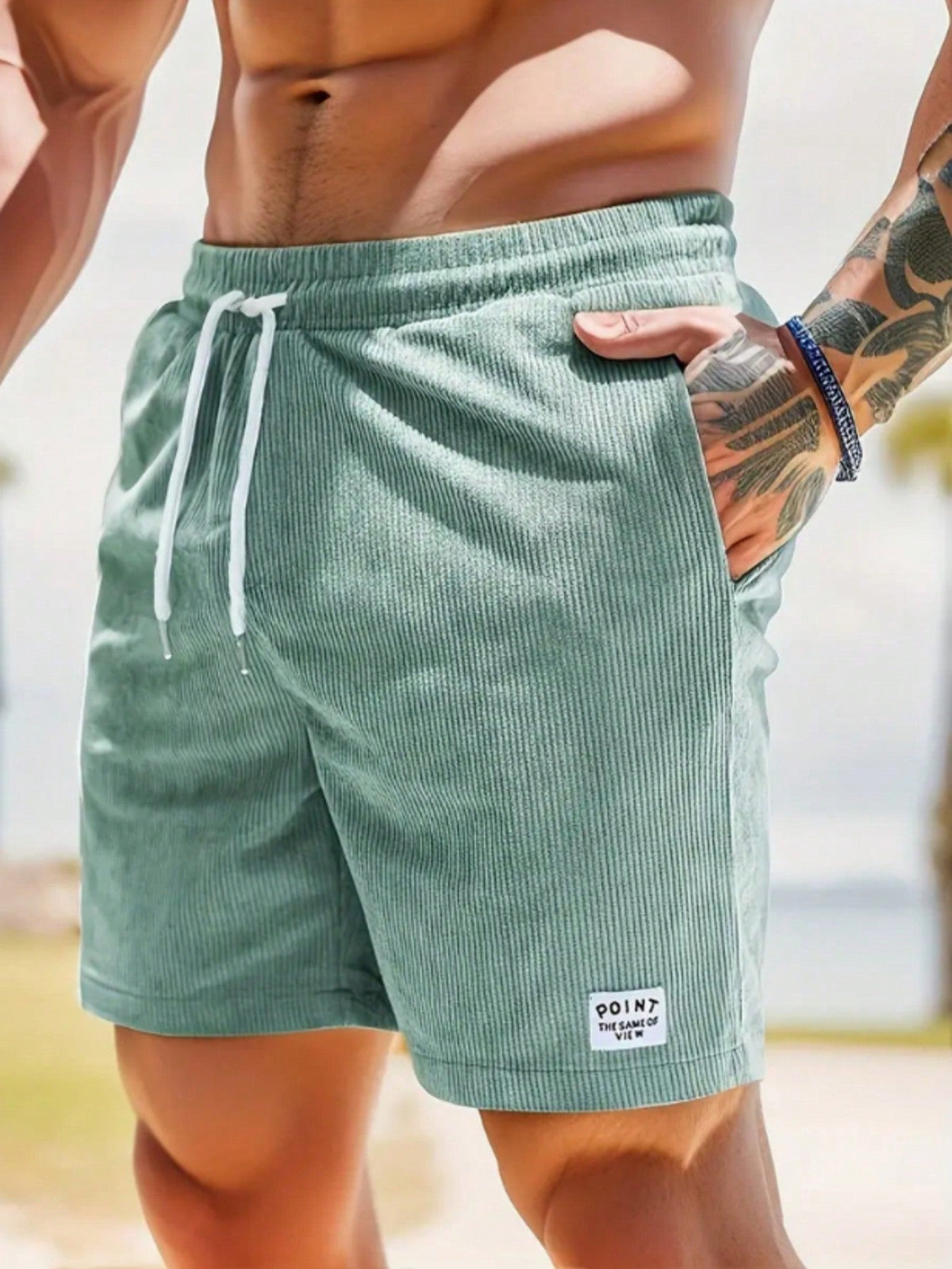 Men's Cargo Shorts Drawstring Waist Casual Summer Cotton Shorts