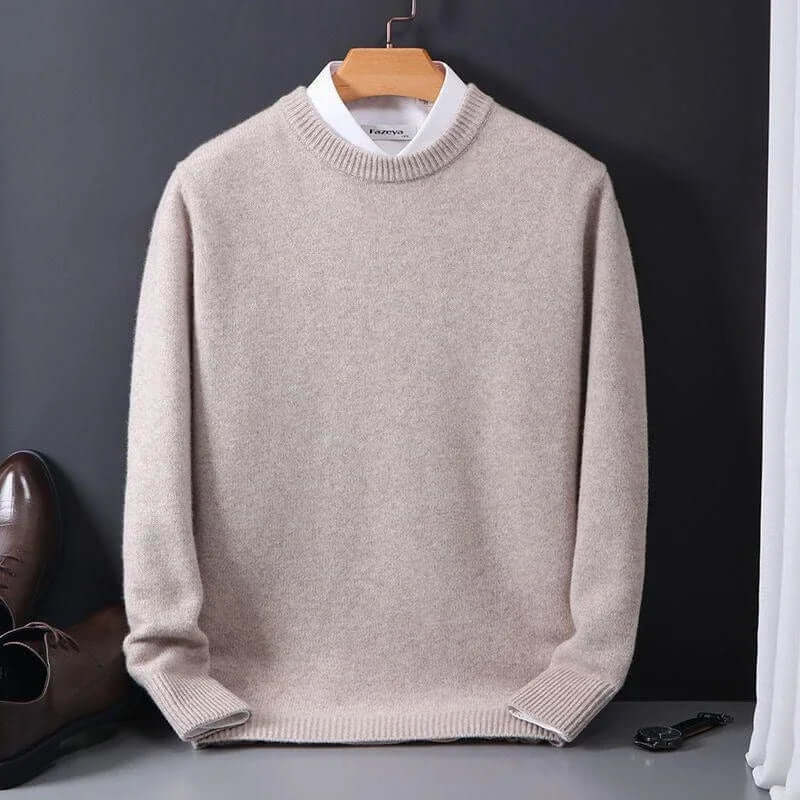 Men's Luxurious Soft Knit Sweater Classic Pullover