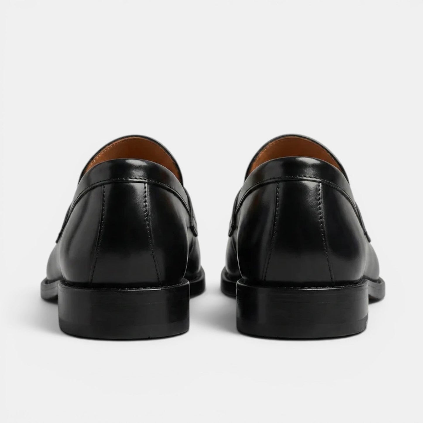 Men's Dress Shoes Brown Premium Leather Penny Loafers