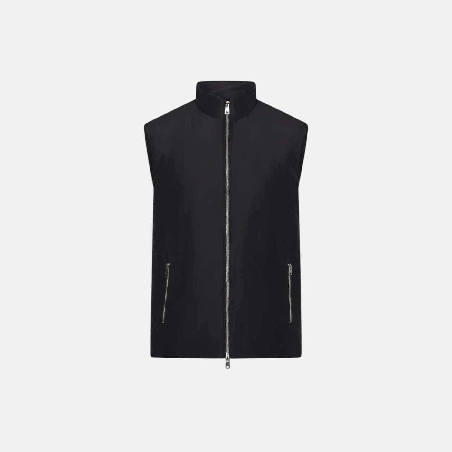 Men's Lightweight Bodywarmer Black Polyester Quilted Tailored Fit