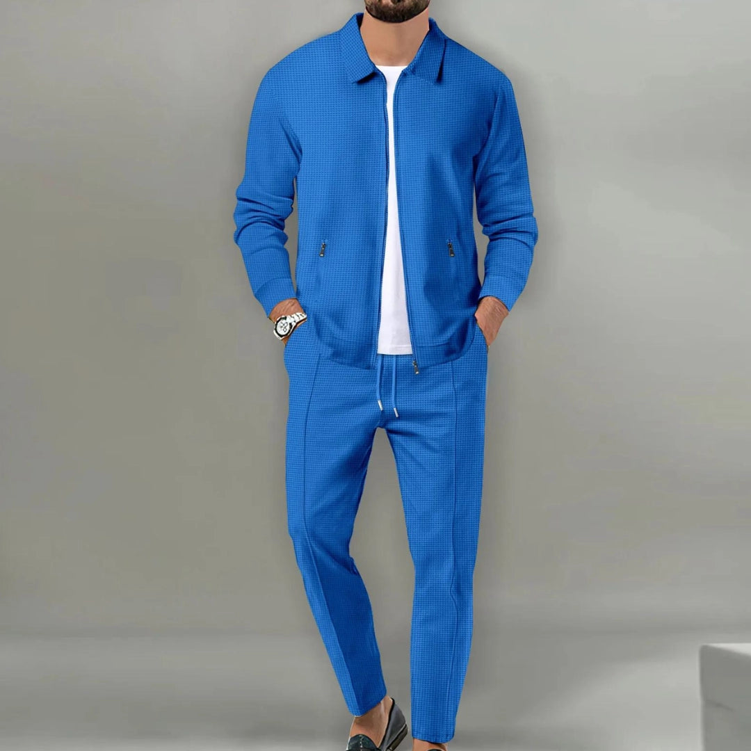 Men's Lightweight Fabric Tracksuit | Stylish Zip Jacket and Tapered Joggers 4