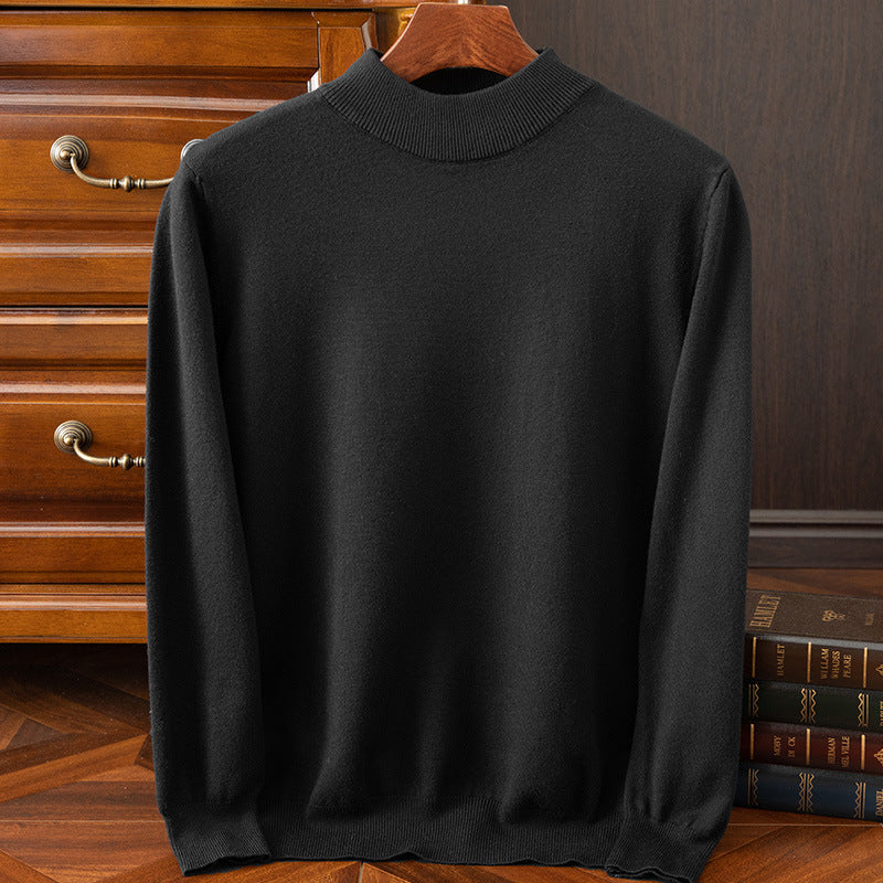 Men's Mock Neck Sweater Soft Everyday Comfort Casual Pullover Knit