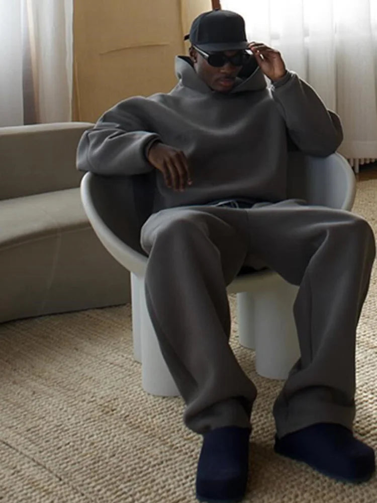 Men's Oversized Tracksuit 2 Piece Hoodie Sweatpants Set