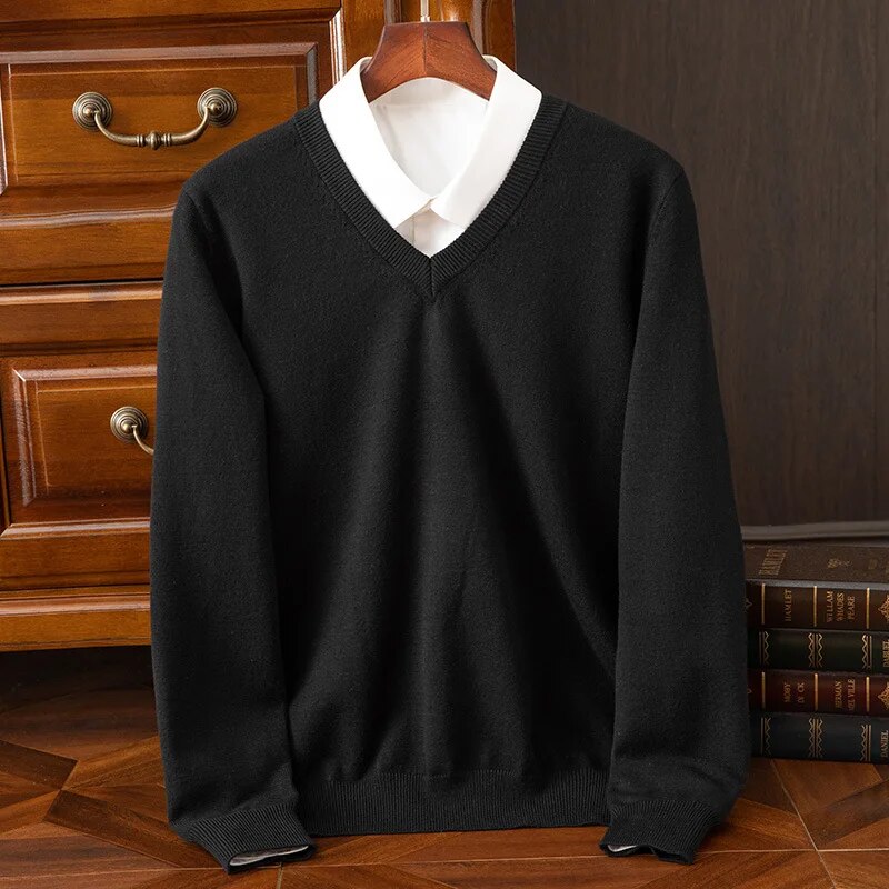Women's Premium Cashmere V-Neck Sweater | Ultra-Soft Tailored Fit for Winter 5