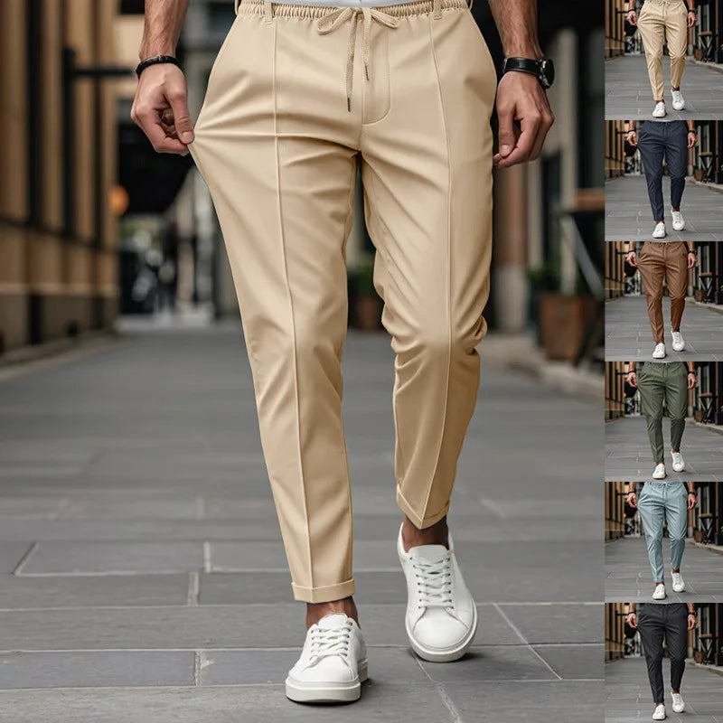 Men's Slim Fit Chinos Versatile Smart Casual Trousers