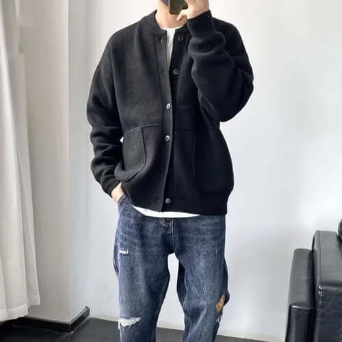 Men's Elegant Knitted Tunic Top Stylish Chic