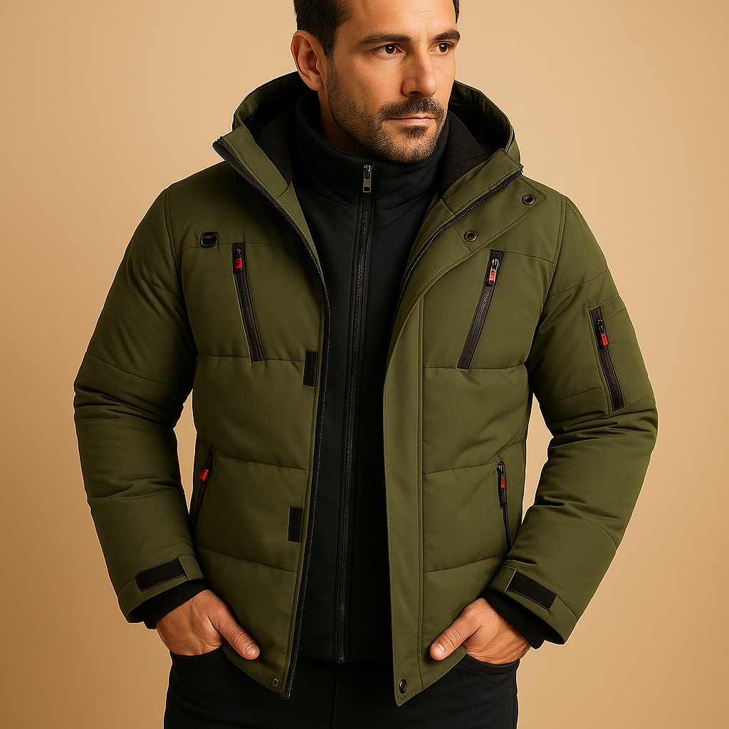 Men's Thick Winter Jacket Heavy Duty Warm Insulated Coat Outdoor