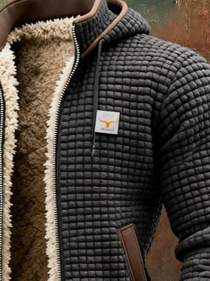 Men's Winter Quilted Jacket Sherpa Interior Warm