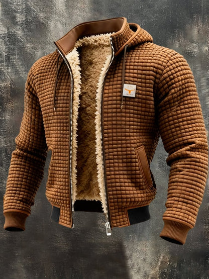 Men's Winter Quilted Jacket Sherpa Interior Warm