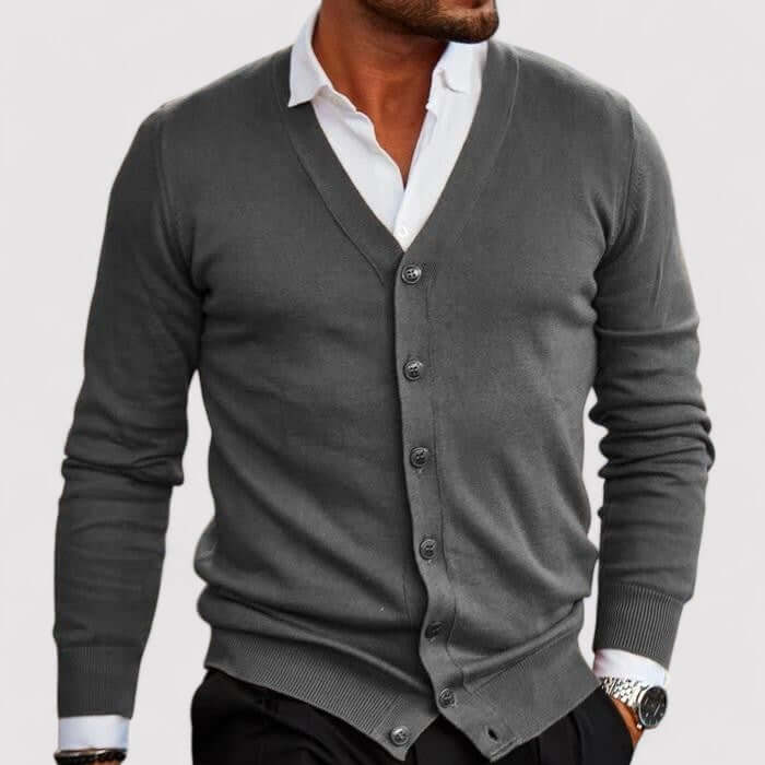 Men's Knitted Cardigan Sweater Classic Style