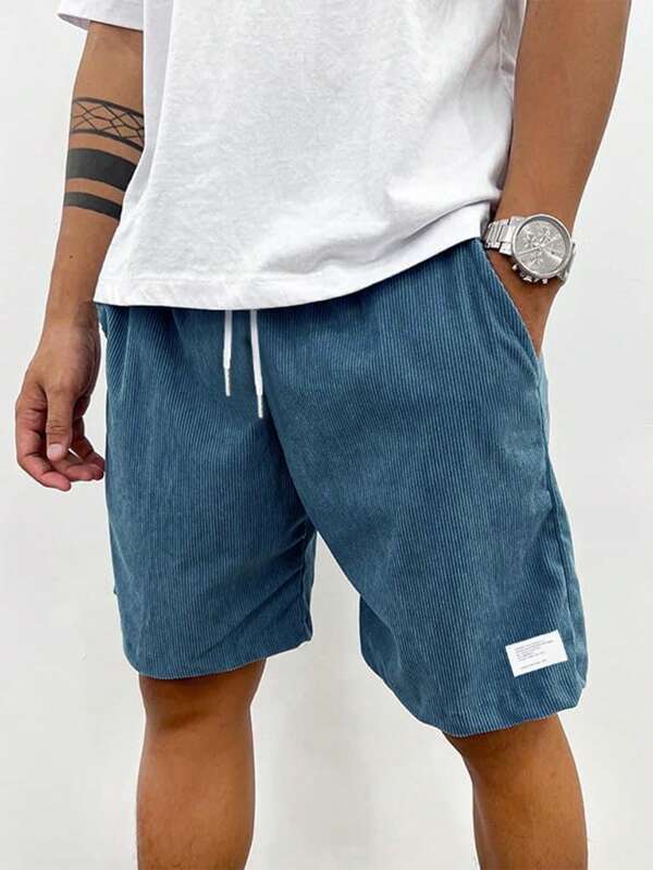 Men's Cargo Shorts Drawstring Waist Casual Summer Cotton Shorts