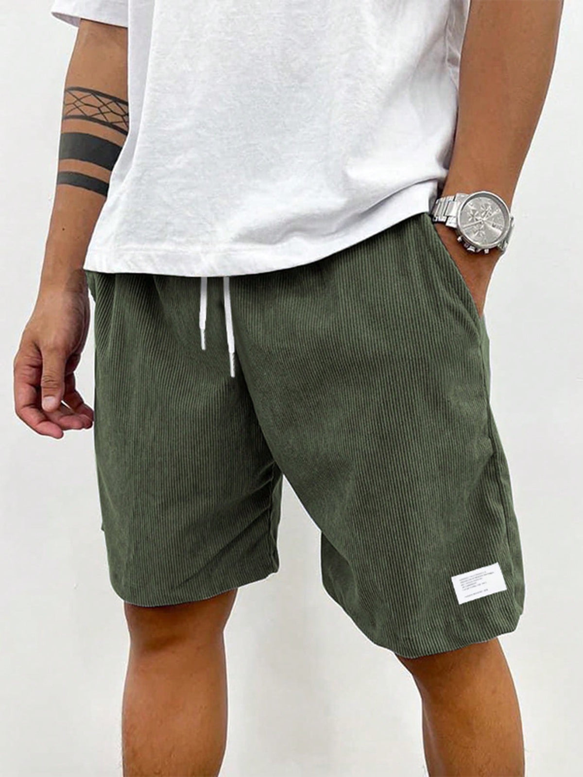Men's Cargo Shorts Drawstring Waist Casual Summer Cotton Shorts