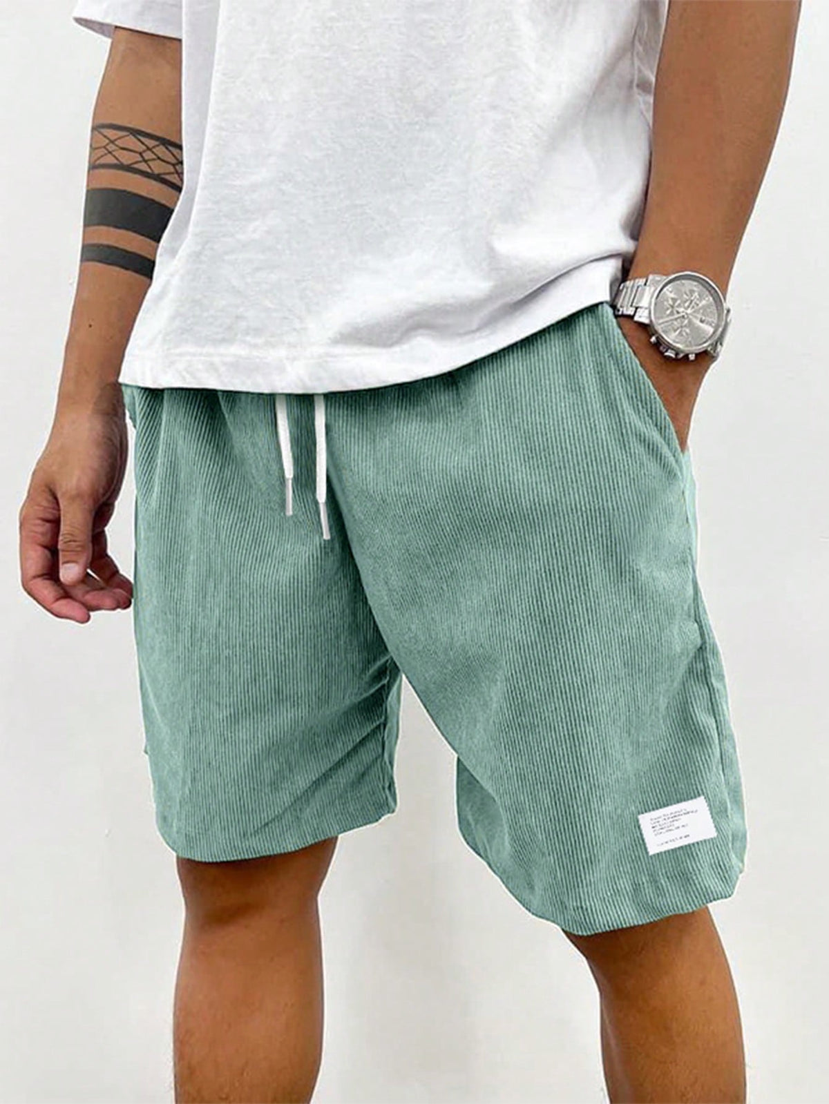 Men's Cargo Shorts Drawstring Waist Casual Summer Cotton Shorts