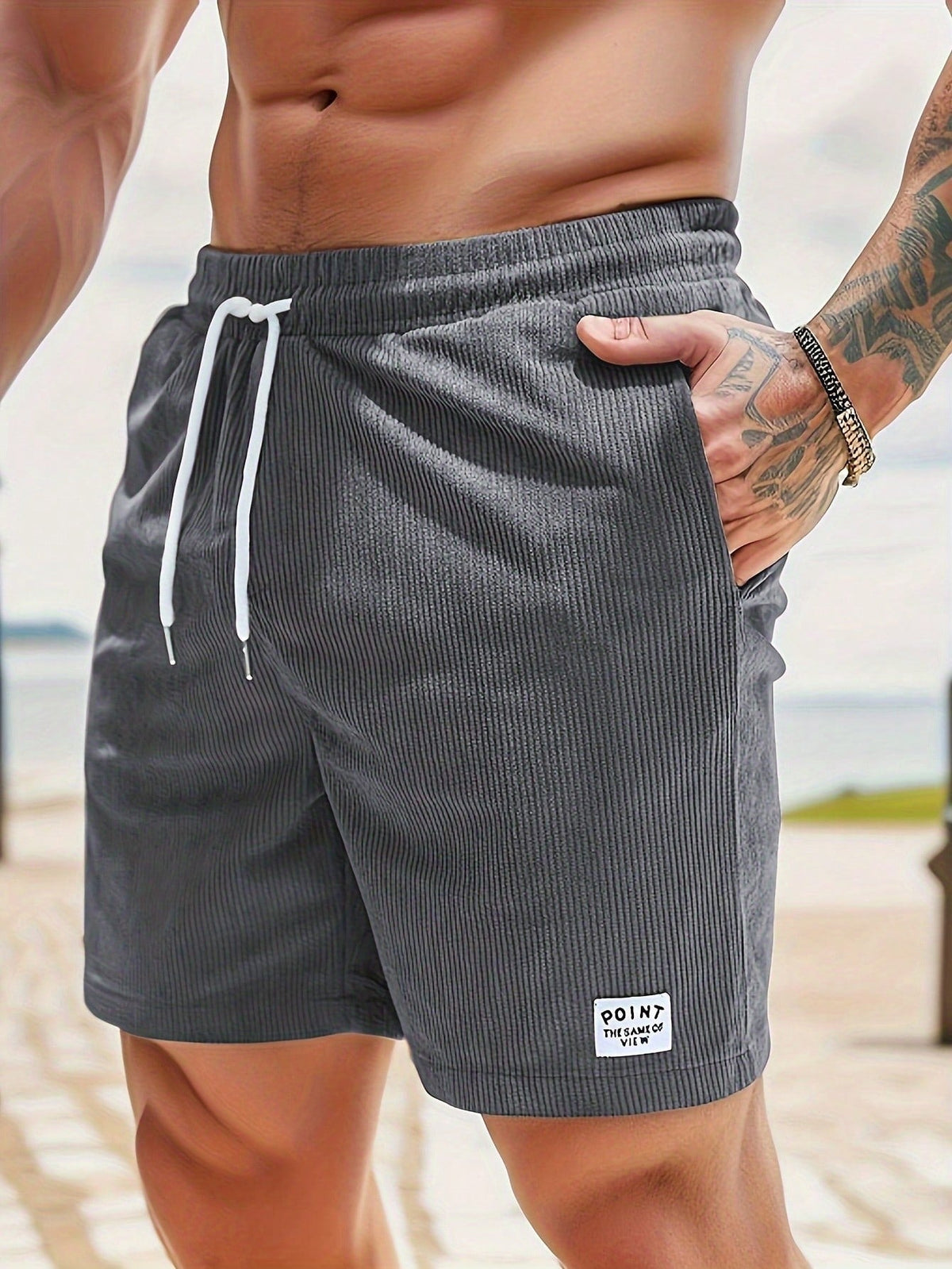 Men's Cargo Shorts Drawstring Waist Casual Summer Cotton Shorts