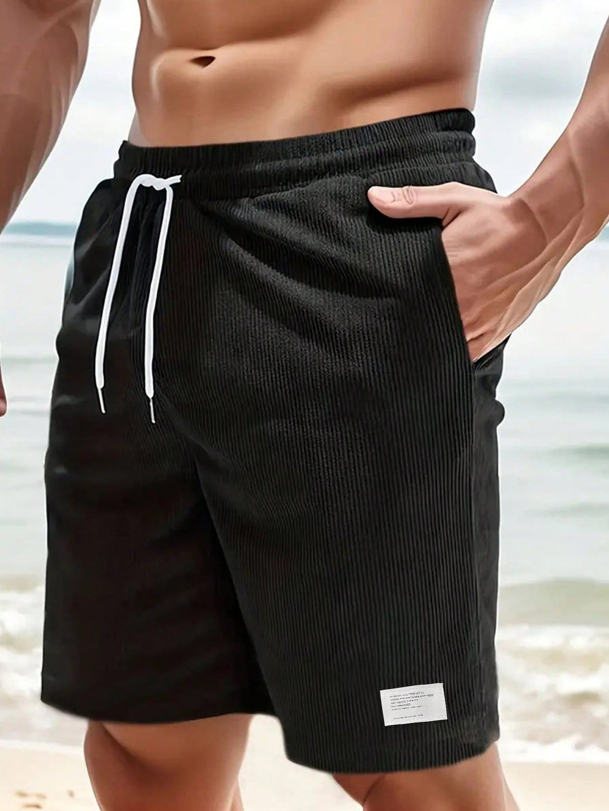 Men's Cargo Shorts Drawstring Waist Casual Summer Cotton Shorts