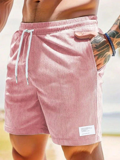 Men's Cargo Shorts Drawstring Waist Casual Summer Cotton Shorts