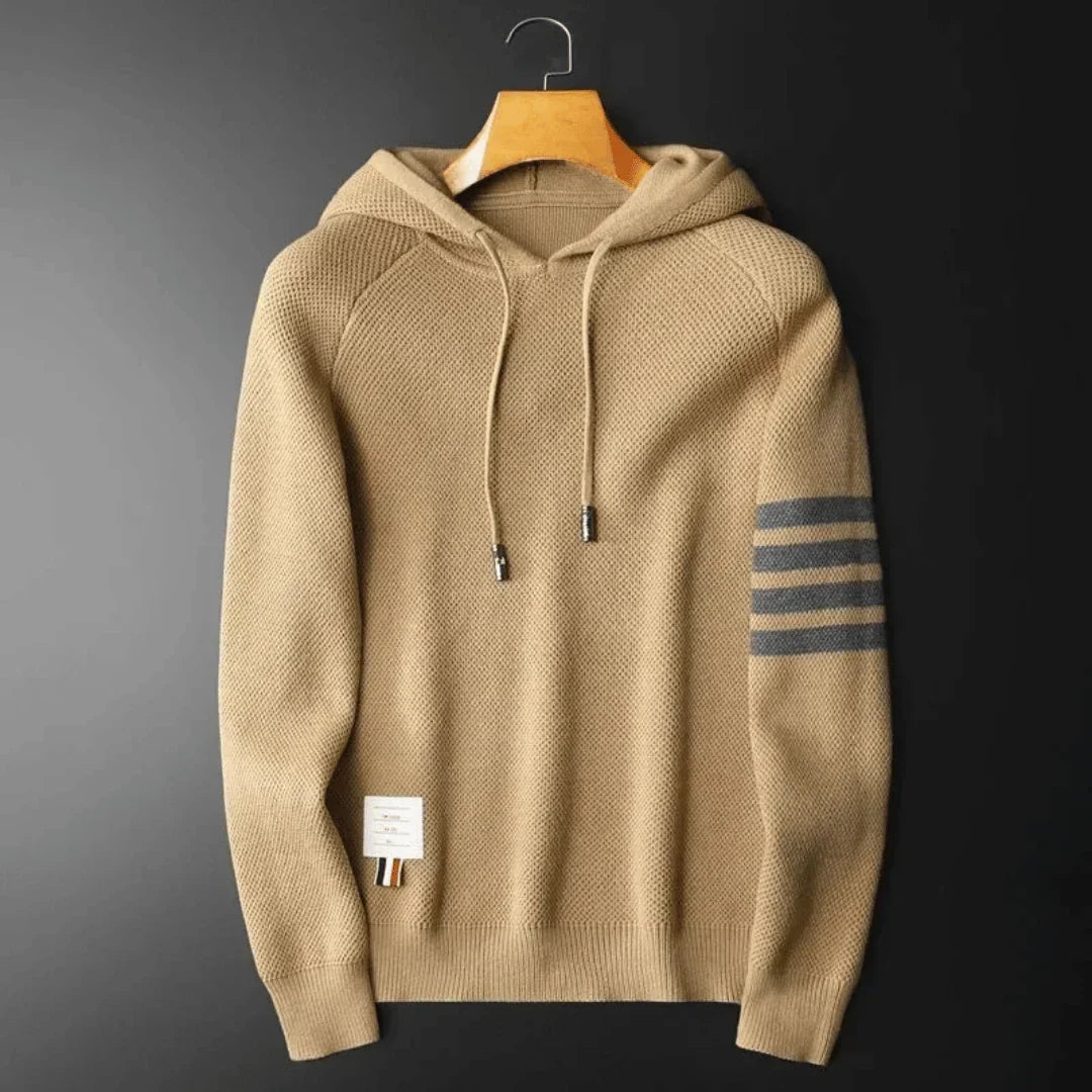 Men's Hooded Sweater Warm Casual Knitwear Pullover Zip Hoodie