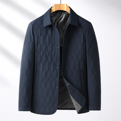 Men's Quilted Jacket Lightweight Casual Padded Coat Autumn Winter