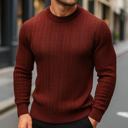 Men's Knitted Wool Sweater Bold Colours Chunky Pullover Casual