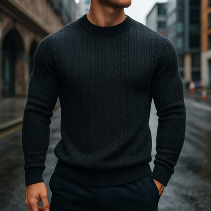 Men's Knitted Wool Sweater Bold Colours Chunky Pullover Casual