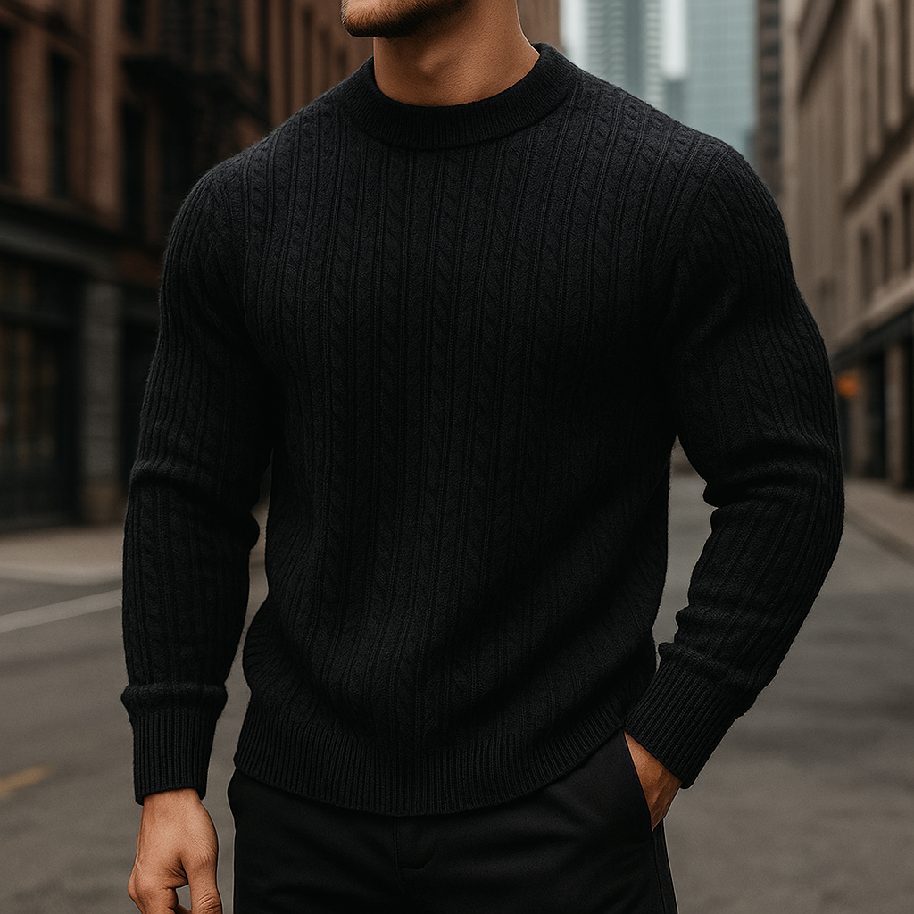 Men's Knitted Wool Sweater Bold Colours Chunky Pullover Casual
