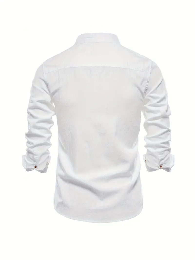 Men's Casual Button Shirt Lightweight Cotton Everyday Spring Wear