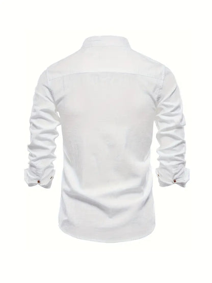 Men's Casual Button Shirt Lightweight Cotton Everyday Spring Wear