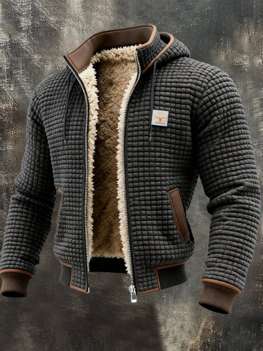 Men's Winter Quilted Jacket Sherpa Interior Warm