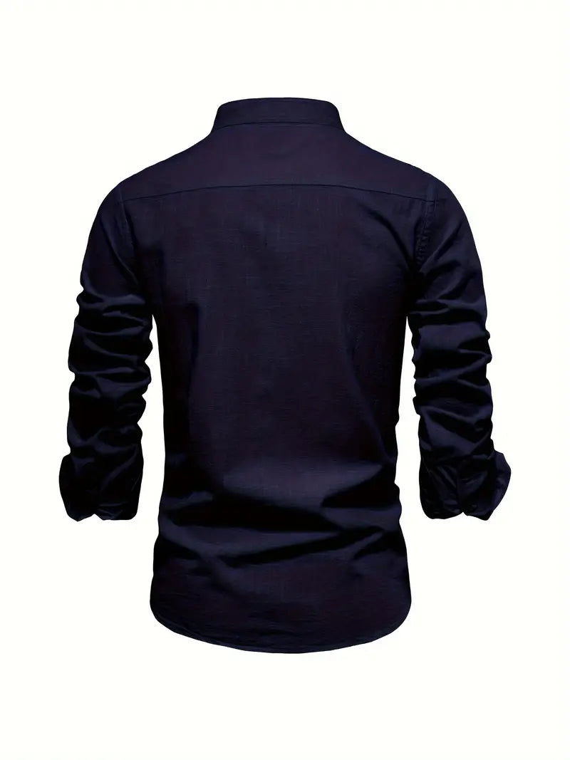 Men's Casual Button Shirt Lightweight Cotton Everyday Spring Wear