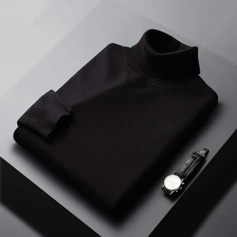 Men's Slim Fit Turtleneck Sweater Warm Winter Knit