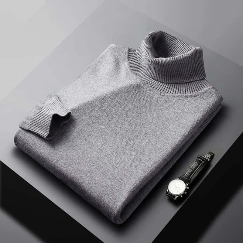 Men's Slim Fit Turtleneck Sweater Warm Winter Knit