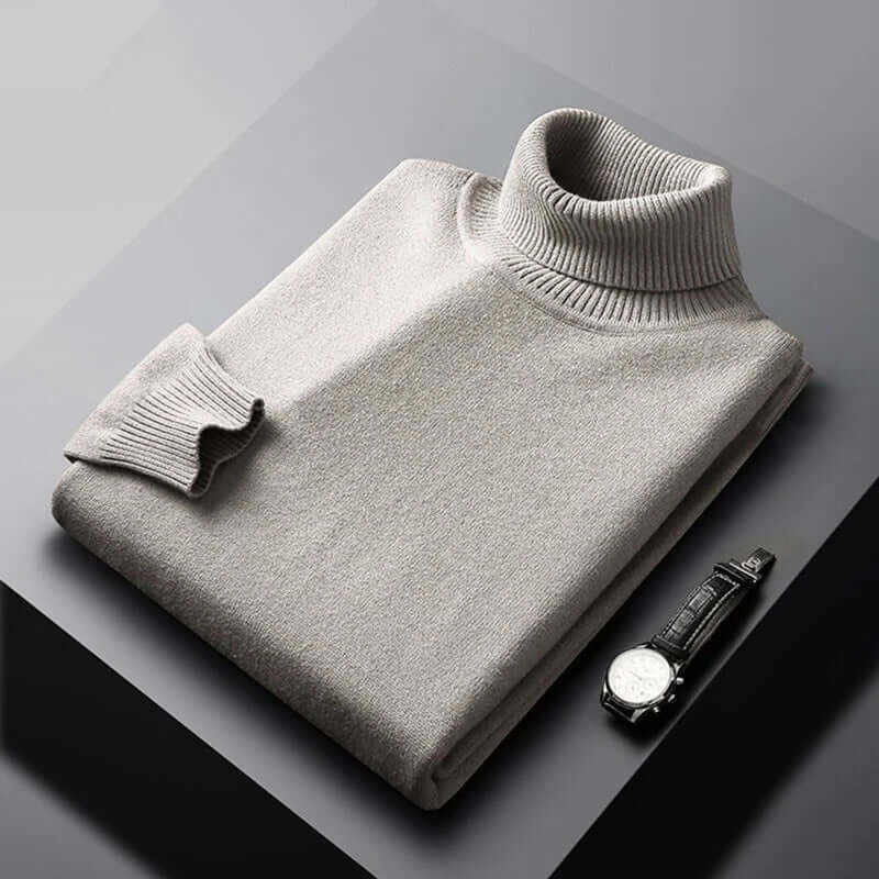 Men's Slim Fit Turtleneck Sweater Warm Winter Knit