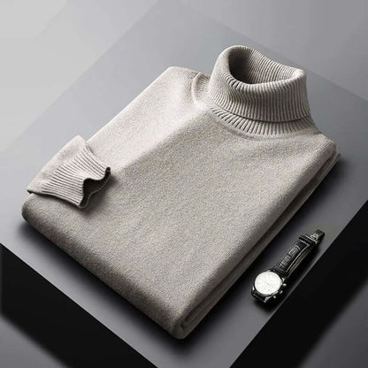 Men's Slim Fit Turtleneck Sweater Warm Winter Knit