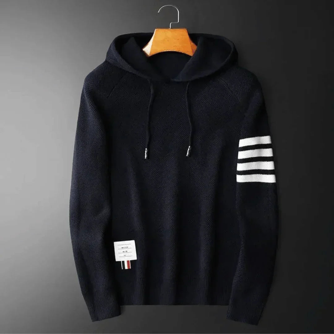 Men's Hooded Sweater Warm Casual Knitwear Pullover Zip Hoodie