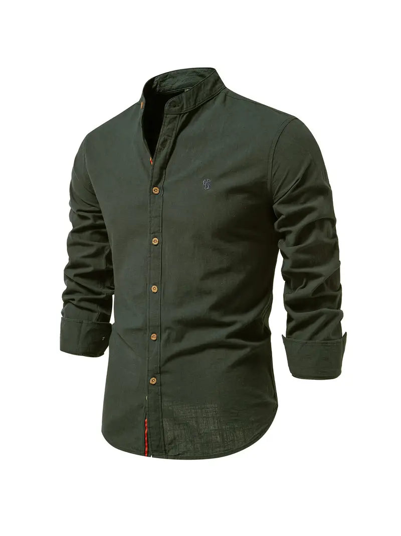 Men's Casual Button Shirt Lightweight Cotton Everyday Spring Wear