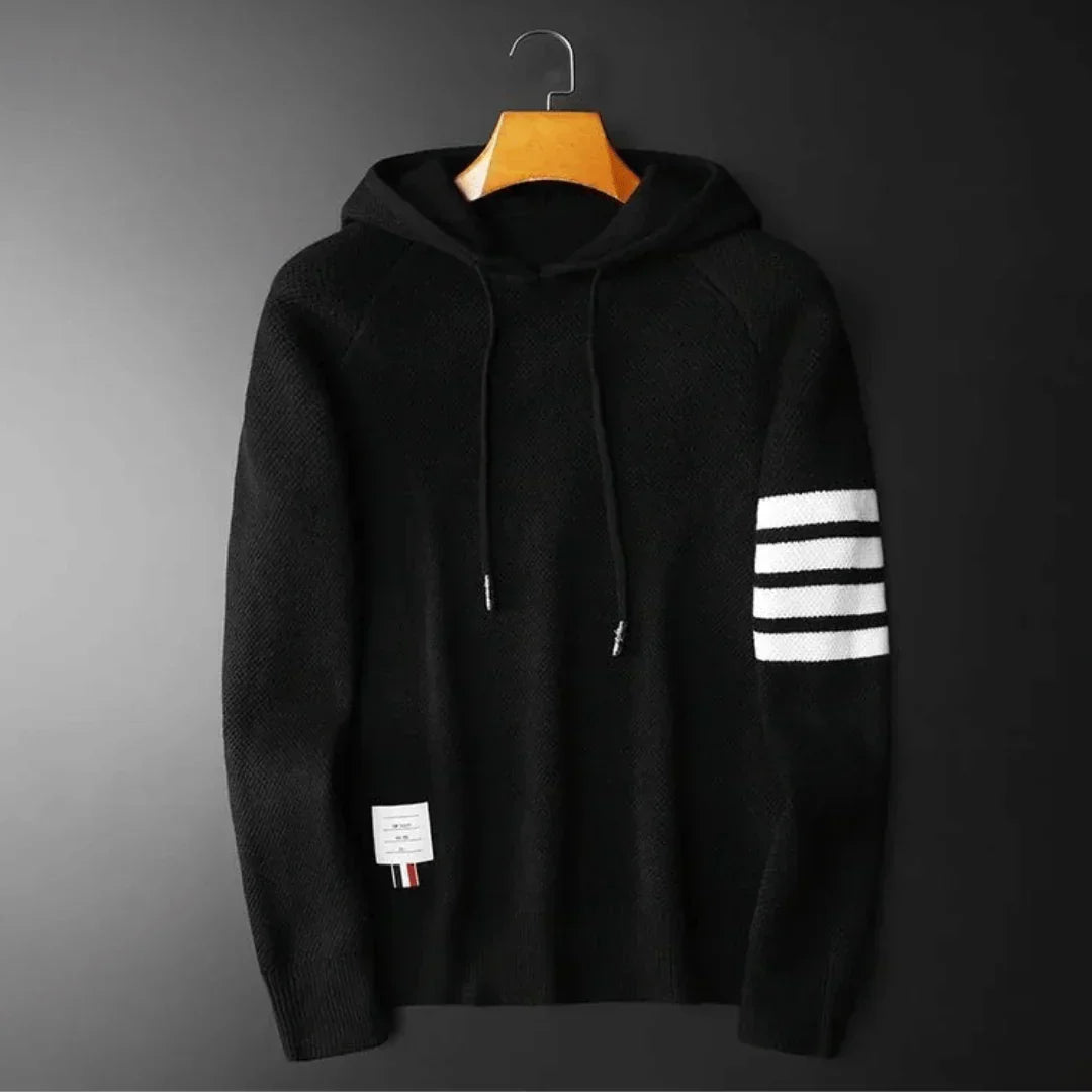 Men's Hooded Sweater Warm Casual Knitwear Pullover Zip Hoodie