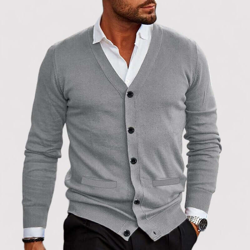 Men's Knitted Cardigan Sweater Classic Style