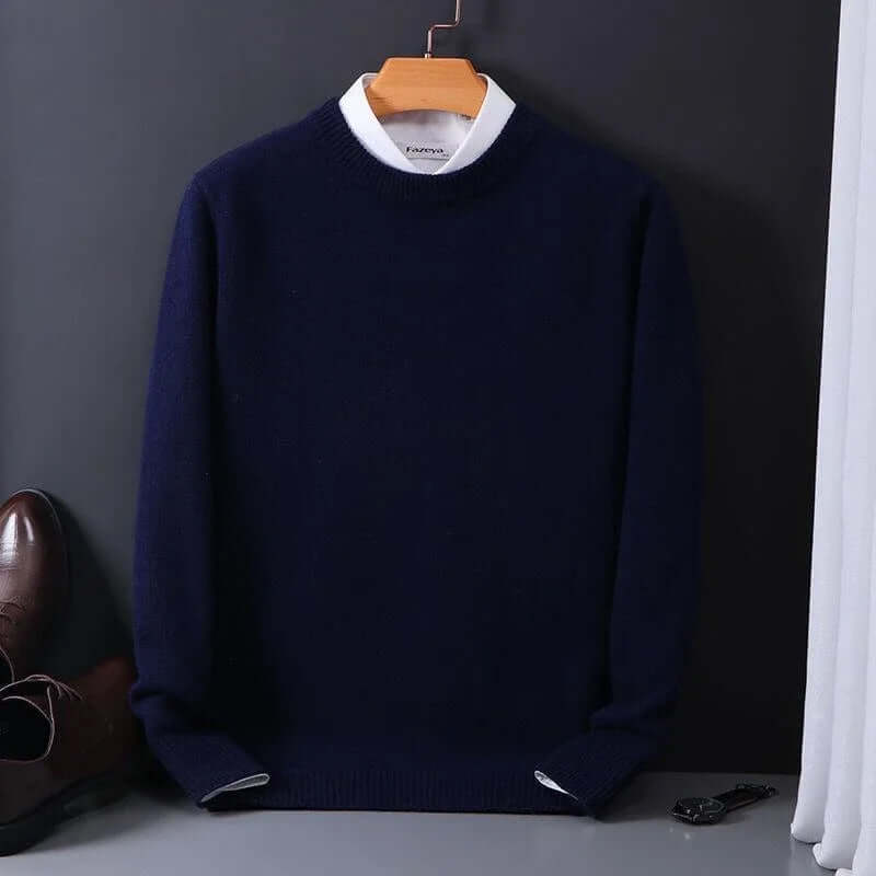 Men's Luxurious Soft Knit Sweater Classic Pullover