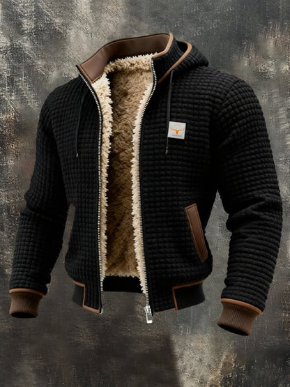 Men's Winter Quilted Jacket Sherpa Interior Warm