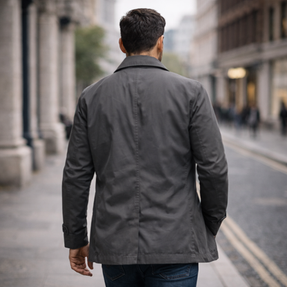Men's Weather Resistant Overcoat Waterproof Winter Coat Business Smart