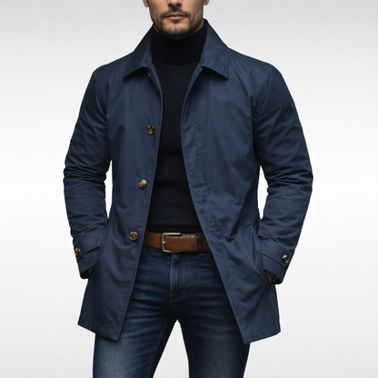 Men's Weather Resistant Overcoat Waterproof Winter Coat Business Smart