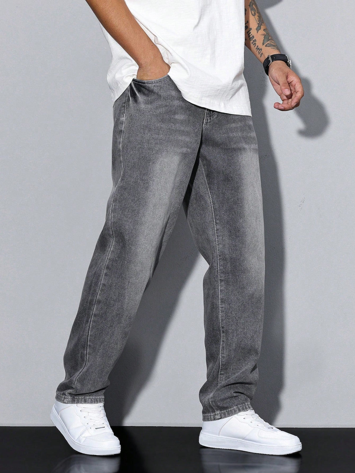 Men's Baggy Jeans Loose Fit Wide Leg Denim