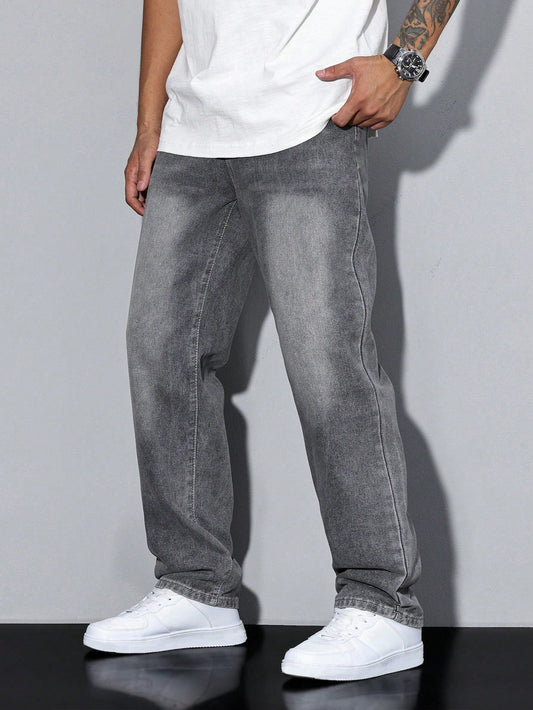 Men's Baggy Jeans Loose Fit Wide Leg Denim
