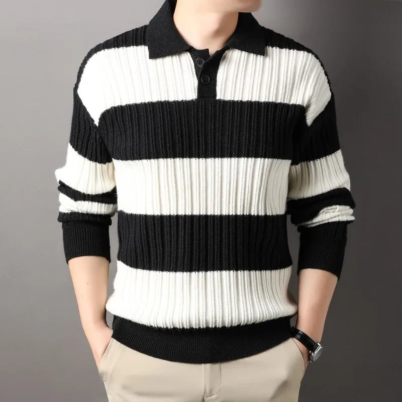 Men's Classic Wool Sweater Timeless Essential Knit Pullover Warm