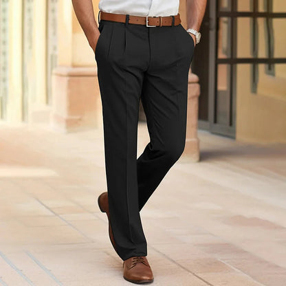 Men's Business Trousers Tailored Fit Dress Pants