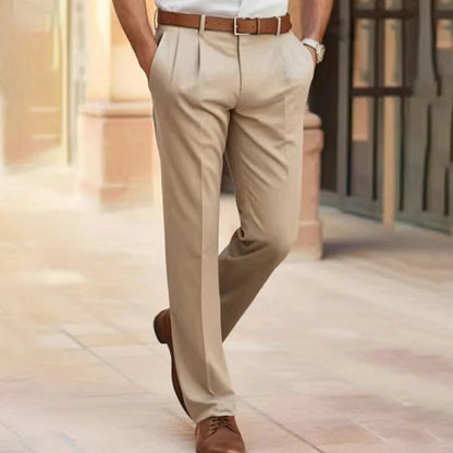 Men's Business Trousers Tailored Fit Dress Pants