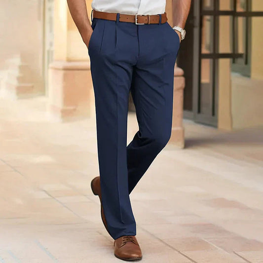 Men's Business Trousers Tailored Fit Dress Pants
