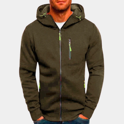 Men's Premium Zip Hoodie Warm Fleece Sweatshirt Comfortable Casual