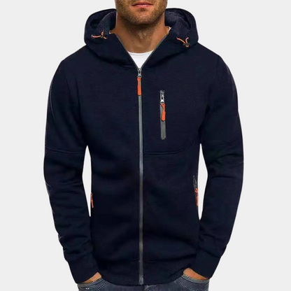 Men's Premium Zip Hoodie Warm Fleece Sweatshirt Comfortable Casual