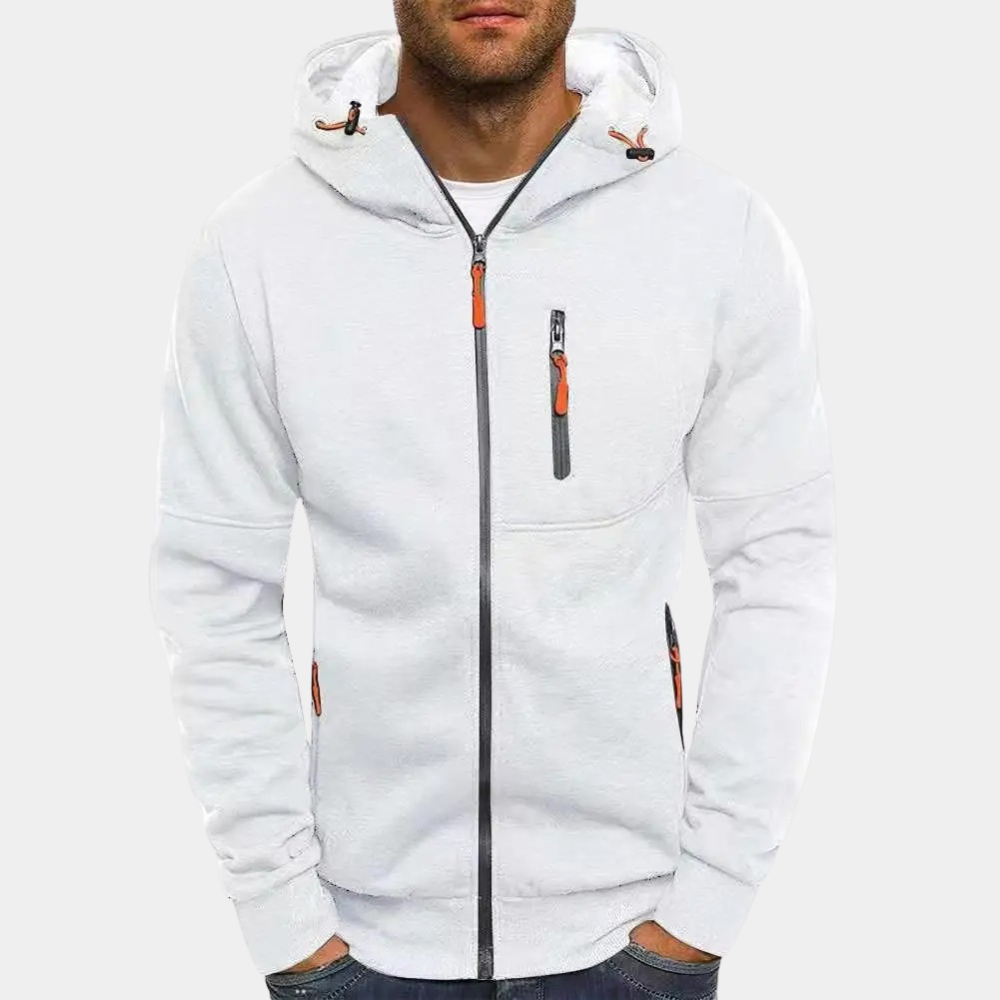 Men's Premium Zip Hoodie Warm Fleece Sweatshirt Comfortable Casual